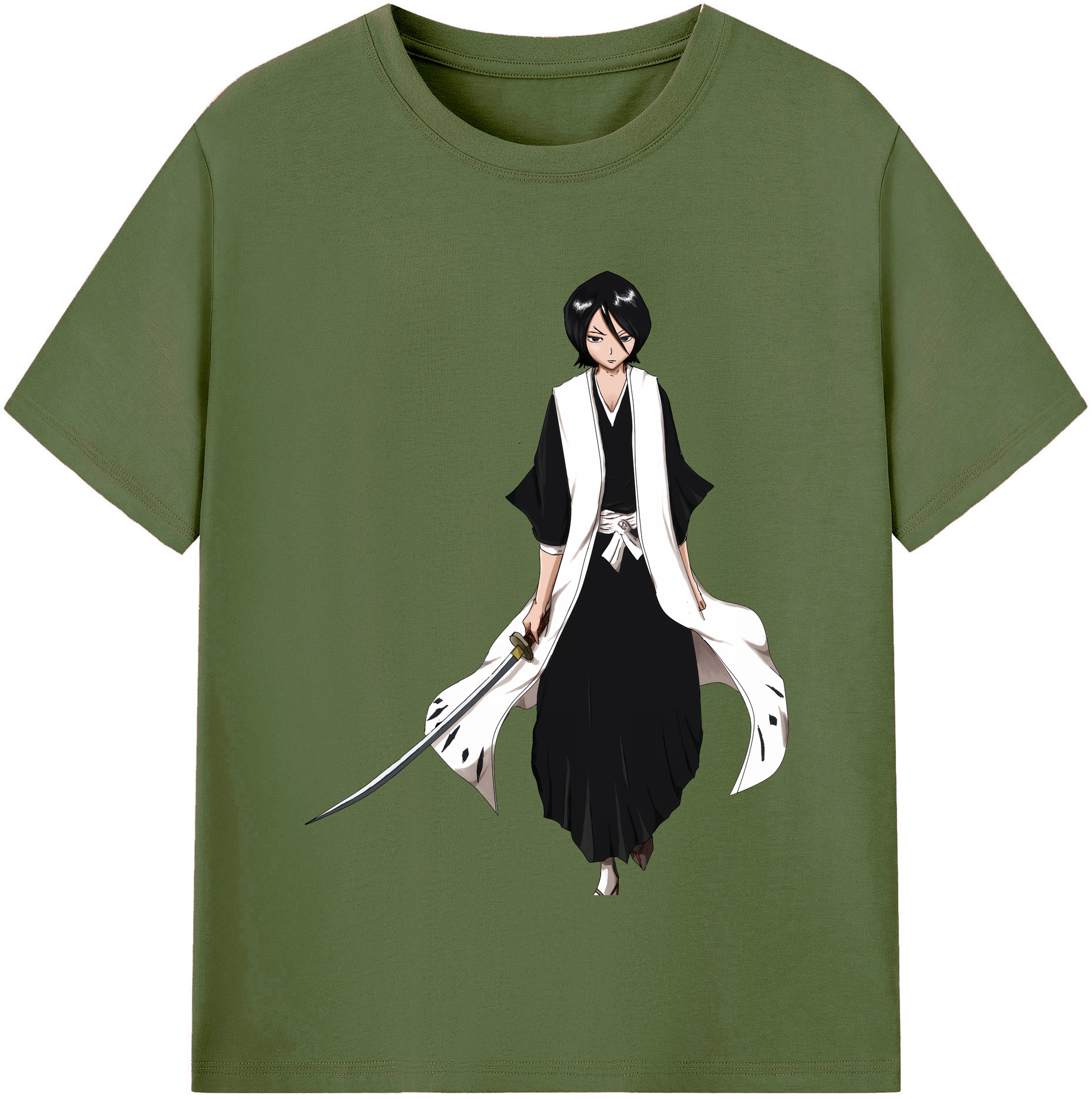 （画像用） ブリーチ 朽木ルキア BLEACH Kuchiki Rukia 綿100％半袖Tシャツ（フロントプリント）